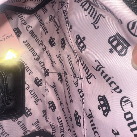 Juicy Couture Tie the Knot Black Liquorice Satchel /Crossbody Wallet Set - Picture 11 of 12